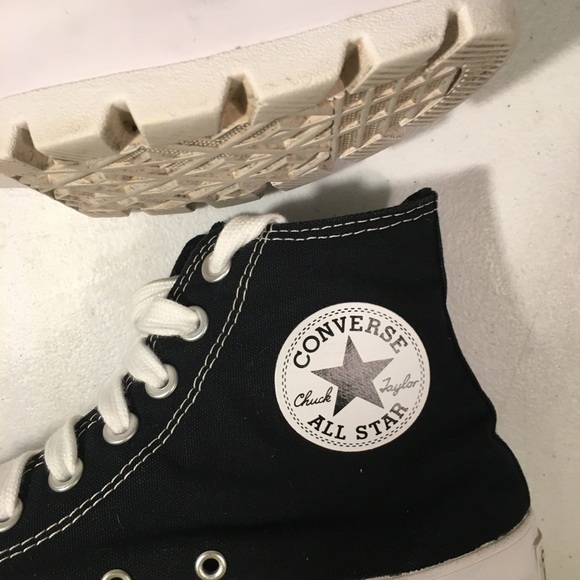 Converse Chuck Taylor All Star Lugged High Top Black Sneakers Size 7 - Picture 6 of 12